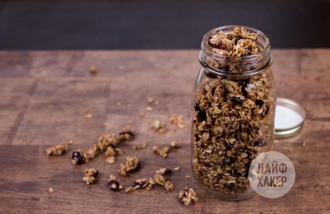 Granola - store in sealed containers