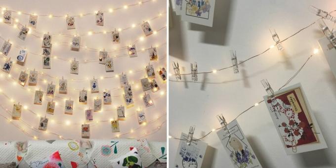 Inexpensive household goods: garland with pictures