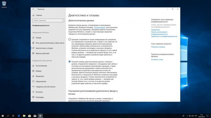 Windows 10 Redstone 4: diagnostic data