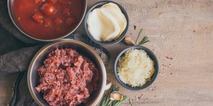 meatballs of beef: Ingredients