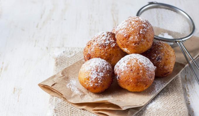 Curd donuts. Crunchy on the outside and tender on the inside