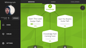 Yousician Guitar for iOS with a virtual teacher learn to play guitar