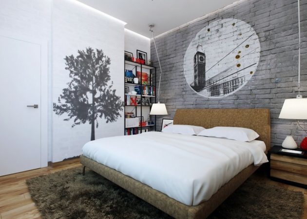 Small bedroom: A focus on the walls
